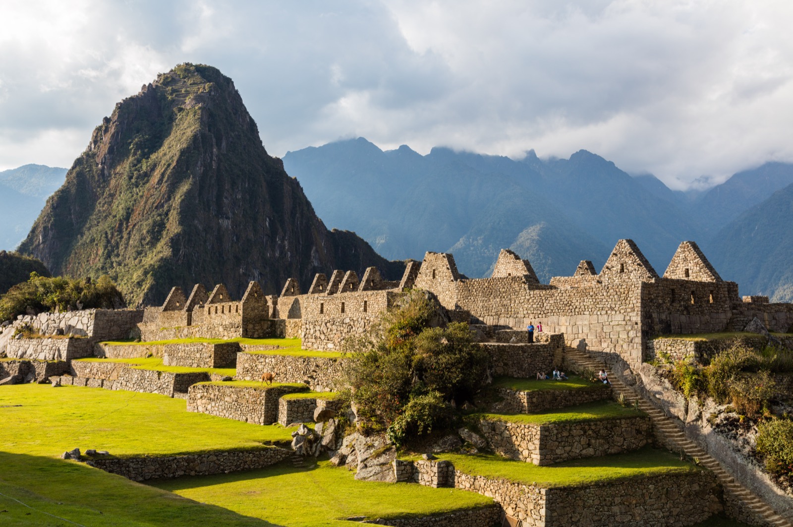 Machu Picchu citadel with Huayna Picchu behind